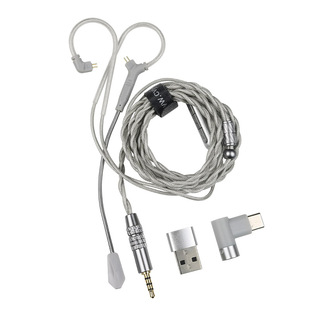 CVJ-HATO 2可换插头3.5/Type-C游戏耳机耳机线0.78mm带麦约2米长