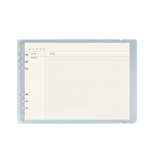 A4活页本康奈尔笔记本子透明磨砂可拆卸线圈本加厚网格本课堂学习横向记事本大学生考研b5空白本思维导图本