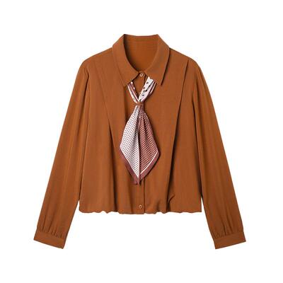 老钱风气质通勤长袖衬衫外套