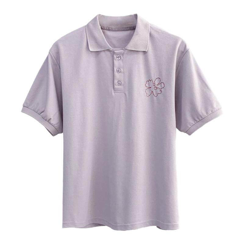 短袖2026夏日花朵polo衫POLO衫