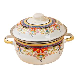 猪油罐搪瓷盖盆老式储油罐搪瓷碗双耳食品级耐高温大容量猪油盆子