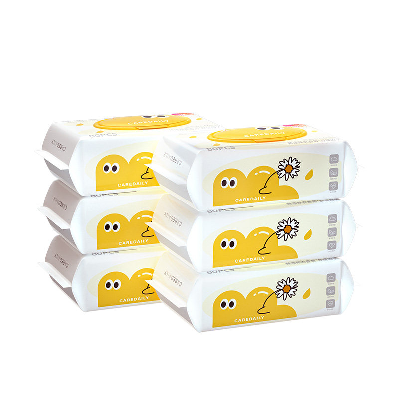 凯儿得乐婴儿专用宝宝湿巾新生婴儿手口巾保湿纸巾6大包带盖铝膜