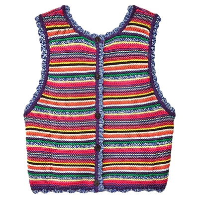 bash2026新款春季塞纳河调色盘撞色条纹前后两穿背心开衫1E26FIRA