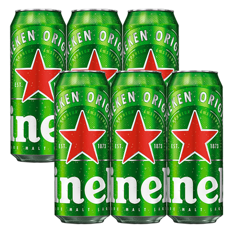 喜力啤酒经典罐装500ml*6罐
