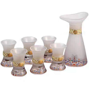 高档玻璃分酒器白酒杯套装礼盒家用温酒器烫酒壶中式轻奢小酒杯子