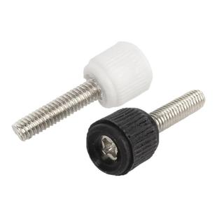 镀镍十字手拧螺丝机箱手柄螺栓圆头滚花手扭塑胶头机柜螺丝钉M3M4