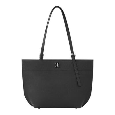 托特包头层牛皮单肩通勤大容量