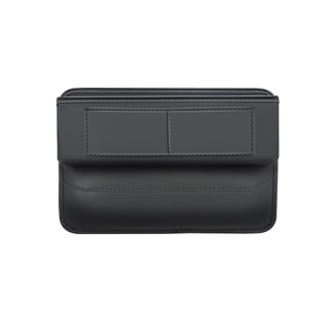 汽车夹缝隙收纳盒车座椅缝隙塞车内储物盒纳帕皮革车标内装饰用品