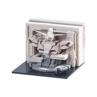 RX-0独角兽高达立体便签机动战士周边爆甲形态3d纸雕半身胸像头像