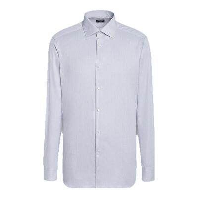 ZEGNA杰尼亚蓝色配白色衬衫