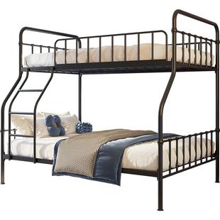 天坛家具子母床上下铺铁床高低金属交错式铁床铺加固铁架子双层床