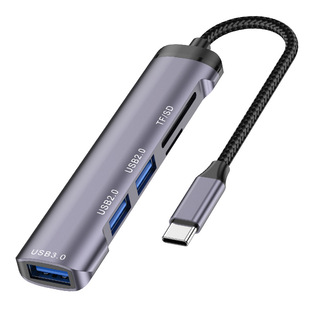 笔记本电脑拓展坞macbook扩展坞usb接口typec平板转接器TF读卡器HUB苹果电脑转接线高速5Gbps铝合金