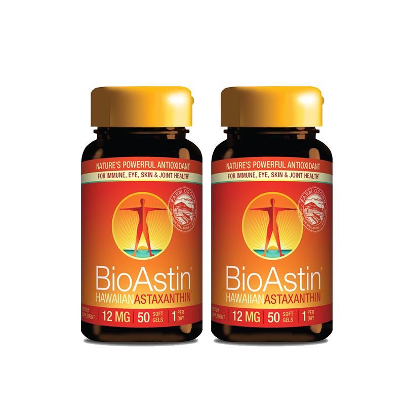 【 兩瓶裝】BioAstin天然蝦青素雨生紅球藻天然口服膠囊