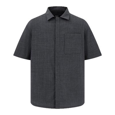 【商场同款】法派FAPAI男短袖衬衫含绵羊毛舒适透气挺阔衬衫外套