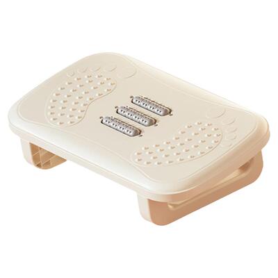 二郎腿带滚轮防翘搁脚足底按摩凳