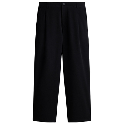 HM男装西裤2026春季新款阔腿通勤商务职业宽松版正装长裤1307968