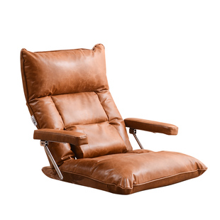 kino高档头层牛皮懒人沙发休闲沙发椅 单人护腰看书午休轻奢