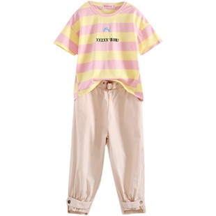 女童网红运动套装2026新款中大童女装儿童洋气卫衣两件套女孩夏装