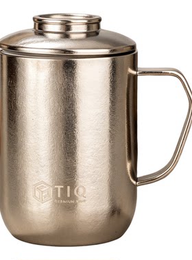 纯钛抗菌茶水分离大容量保温杯
