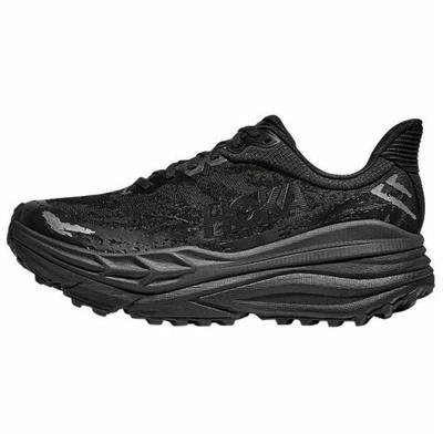 【荐】HOKA ONE ONE Stinson 7简约舒适合成革低帮跑步鞋男款黑色