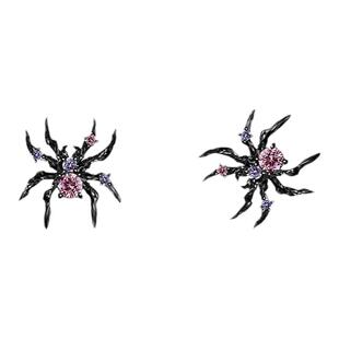 MASW麻秀蛛网系列原创个性街头蜘蛛耳钉小众ins百搭耳环S925银针