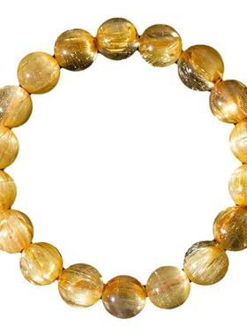 天然正品巴西金发晶手