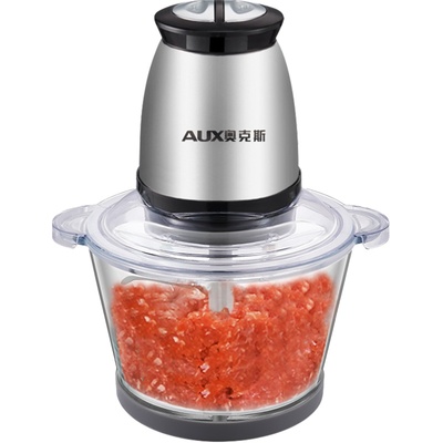 奥克斯绞肉机家用电动不锈钢小型绞菜打肉馅料理辅食机蒜泥碎肉机