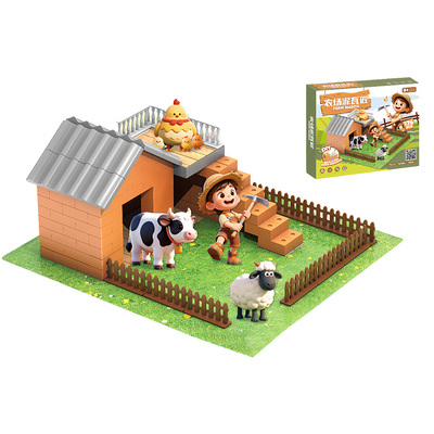 瓦匠盖房子砌墙玩具真砖块头儿童