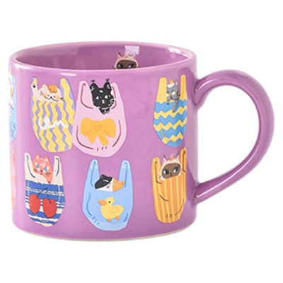 卡通款小猫陶瓷马克杯