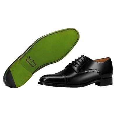 贝克汉姆同款OS牛皮绿底商务皮鞋