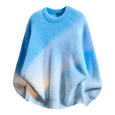 罗宾汉撞色渐变软糯秋冬针织衫