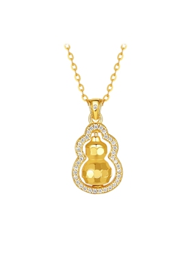 周六福碎碎冰葫芦项链女款