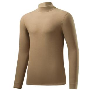 简云半高领羊毛蚕丝保暖上衣男士内衣加厚加绒单件秋衣德绒打底衫