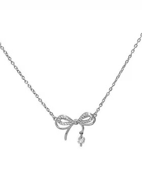 蝶梦灵动蝴蝶结轻奢锁骨链女款