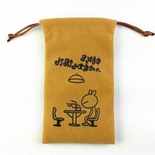 大屏手机包6寸清新数码绒布袋子1