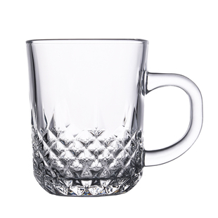 玻璃杯水杯家用套装扎啤杯子带把啤酒杯加厚耐高温待客茶杯六只装