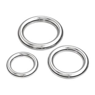 304不锈钢无痕圆环圆圈O型环吊环实心无缝钢环吊床瑜伽连接环钢圈