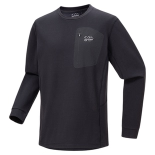 Ozark奥索卡25秋冬新品长袖T恤户外运动男款抗起球休闲时尚打底衫