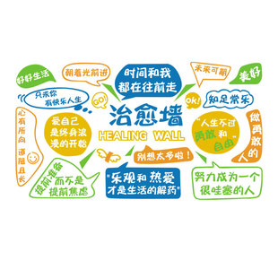情绪稳定心理角咨询室布置画灵驿站装饰健康文化治疗愈空间墙面贴