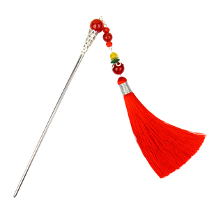 古风新中式发簪盘发百搭步摇流苏簪子超仙发栈子头饰中国风发饰品