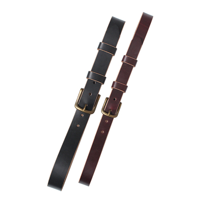 4色霍尔文牛皮细腰带手工定制