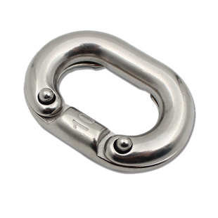 316不锈钢链卡链条扣链条双抱扣铆接链扣链条连接扣快速连接环8mm