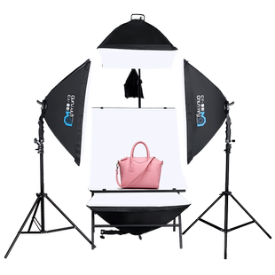 春影 专业摄影棚小型淘宝拍照道具rgb氛围灯柔光箱补光灯器材室内静物拍摄台产品拍摄影棚led大型视频打光灯