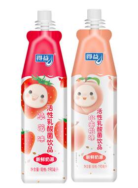 得益乳酸菌饮品190ml*10活性乳酸菌袋装含乳牛奶饮品棒酸