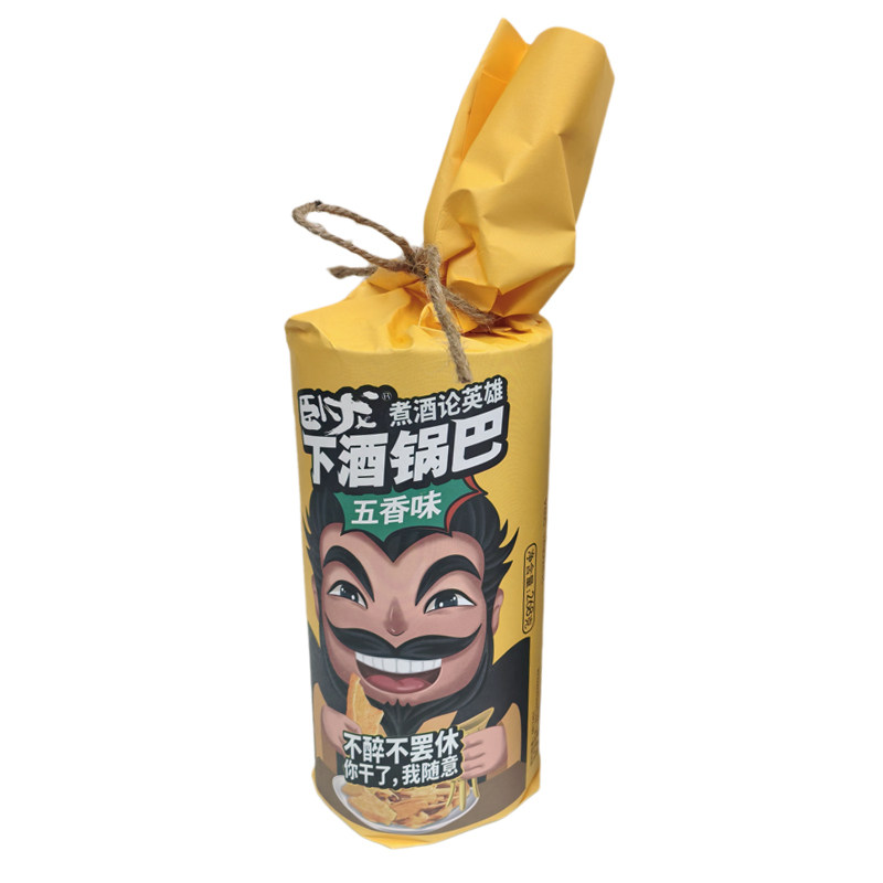 卧龙锅巴麻辣味五香罐装锅巴新品