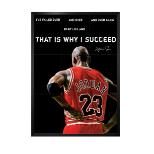 篮球明星海报装饰有框挂画礼物男孩儿童房迈克尔乔丹球迷墙壁画