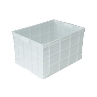 白色周转箱塑料长方形带盖大号食品胶箱工业物流塑料箱加厚养龟箱
