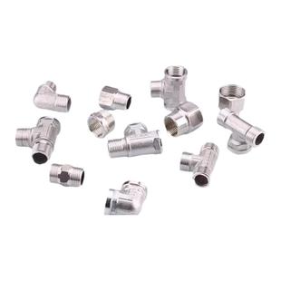 不锈钢接头内丝直接内外丝对丝三通弯头6分转4分变径水暖水管配件