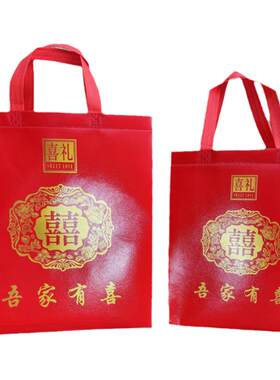 覆膜立体加厚无纺布手提回礼袋