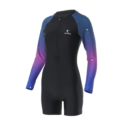 乔丹泳衣女士2025新款长袖保守连体平角游泳馆专用遮肚显瘦泡温泉